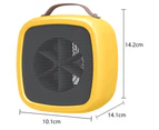 Energy Efficient Electric Heater With Tipping And Overheat Protection For Bathroom Family Quarters,Yellow