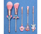Interstellar Baby Makeup Brushes Set - 5Pcs Creative Stitch Theme Cosmetic Brushes Set-