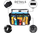 GEERTOP PVC Large Capacity Transparent Travel Tote Bag for Work Stadium Approved-Black