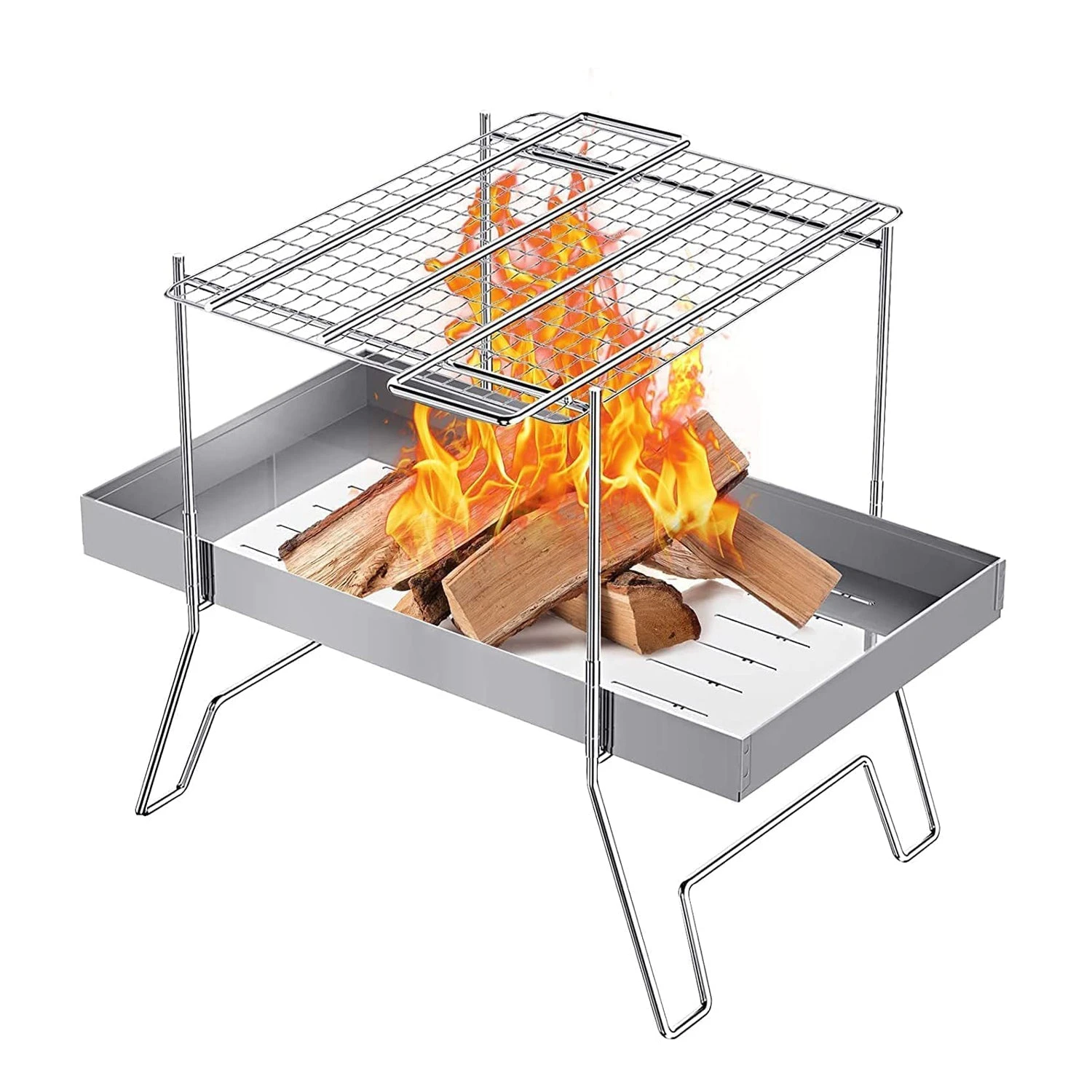 Stainless Steel Barbecue Grill Portable Folding BBQ