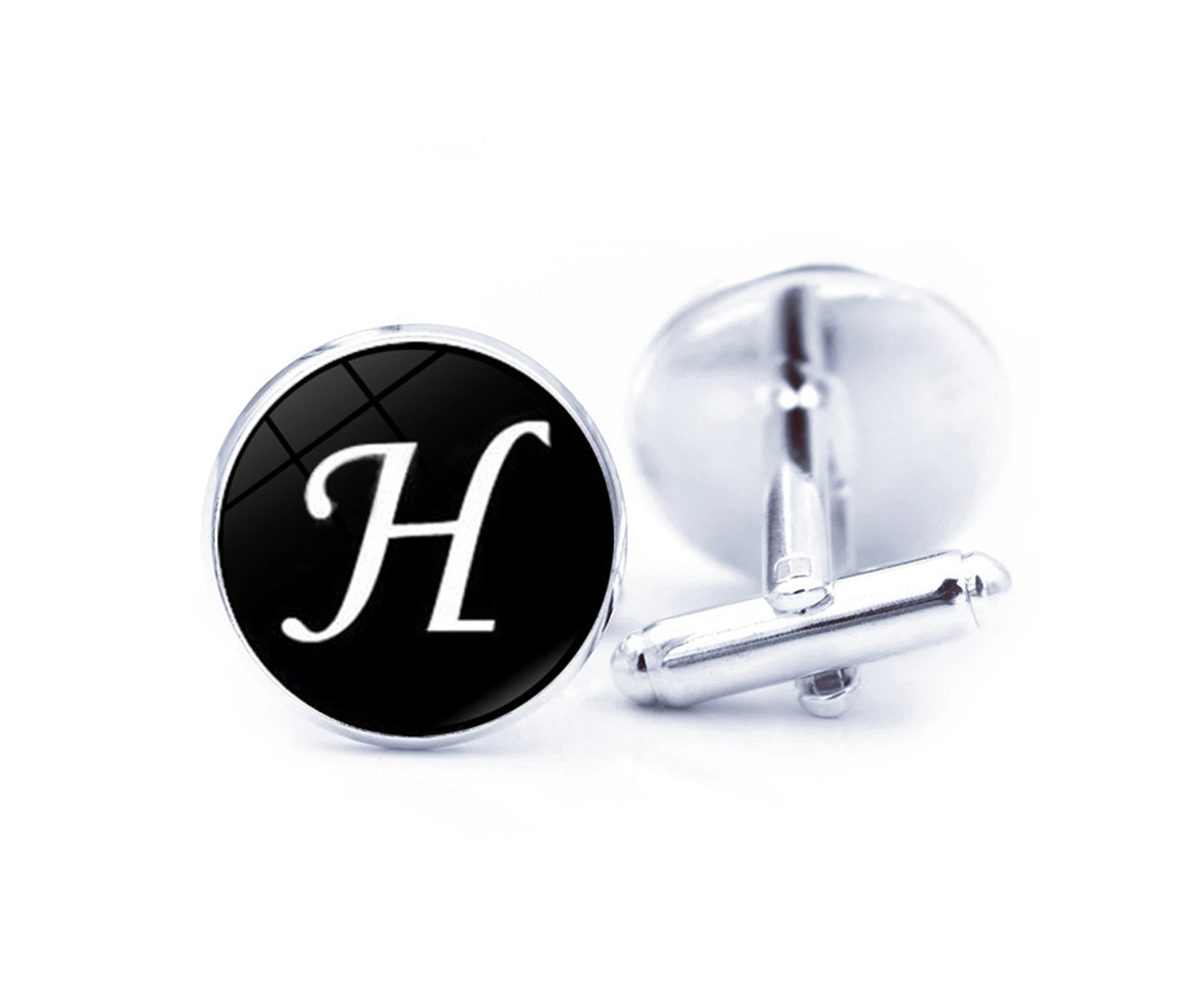 1 Pair Pretty Men Cufflinks All Match Men Fashion A-Z-H