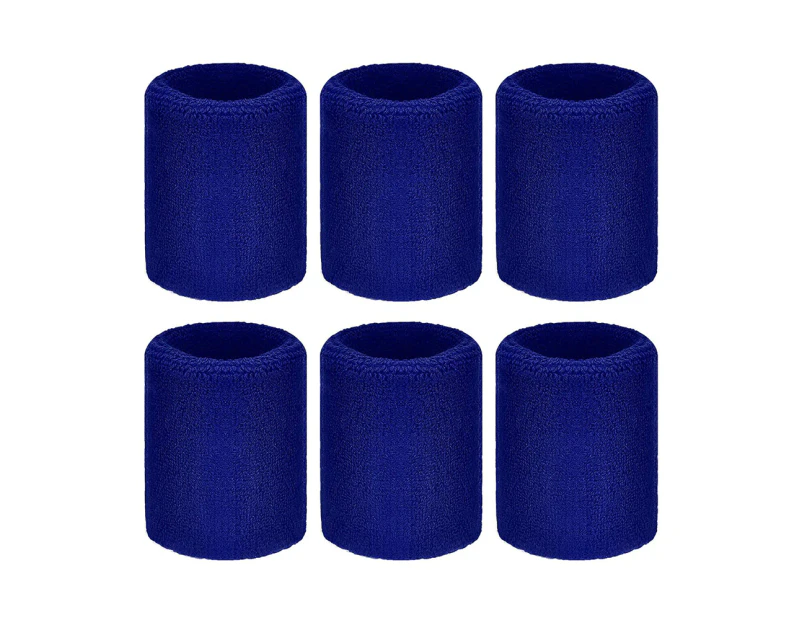 Wrist Strap,6Pcs Fitness Knitted Wristband-8*8Cm Blue Pieces Wrist Sweatbands Sports Wristbands  Running Athletic