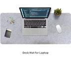 Desk Mat 100 x 40CM Large Felt Desk Pad Mouse Pad Mat Light  Gray