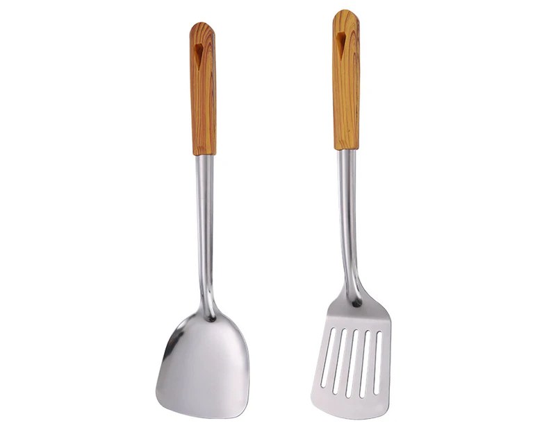 Stainless Steel Kitchen Utensil Set - 2 Cooking Utensils - Nonstick Kitchen Utensils Cookware Set