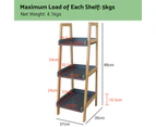 3 Tier Display Ladder Shelf Bookcase Bookshelf Storage Rack Wooden Flower Stand