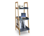 3 Tier Display Ladder Shelf Bookcase Bookshelf Storage Rack Wooden Flower Stand