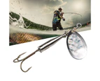 360 Degree Rotating Metal Sequin Bait Fishing Lure Hook Spinner Spoon Lures - A