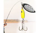 360 Degree Rotating Metal Sequin Bait Fishing Lure Hook Spinner Spoon Lures - A