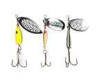 360 Degree Rotating Metal Sequin Bait Fishing Lure Hook Spinner Spoon Lures - A