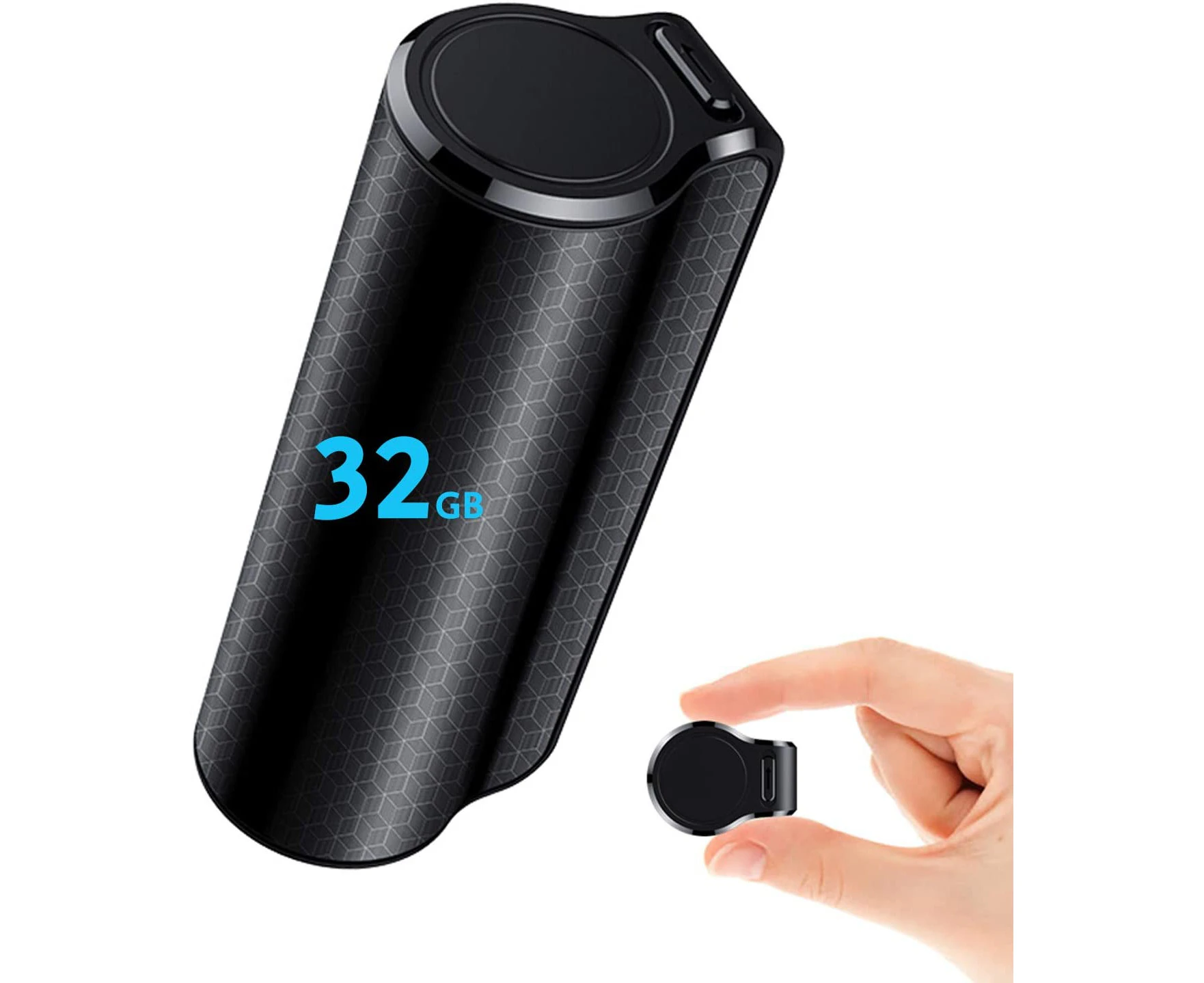 Mini Voice Activated Recorder(Black-70 32GB), 16GB Super Long 500 Hours Recording Capacity,Audio Sound Recording Continuous Listening Device with Stro