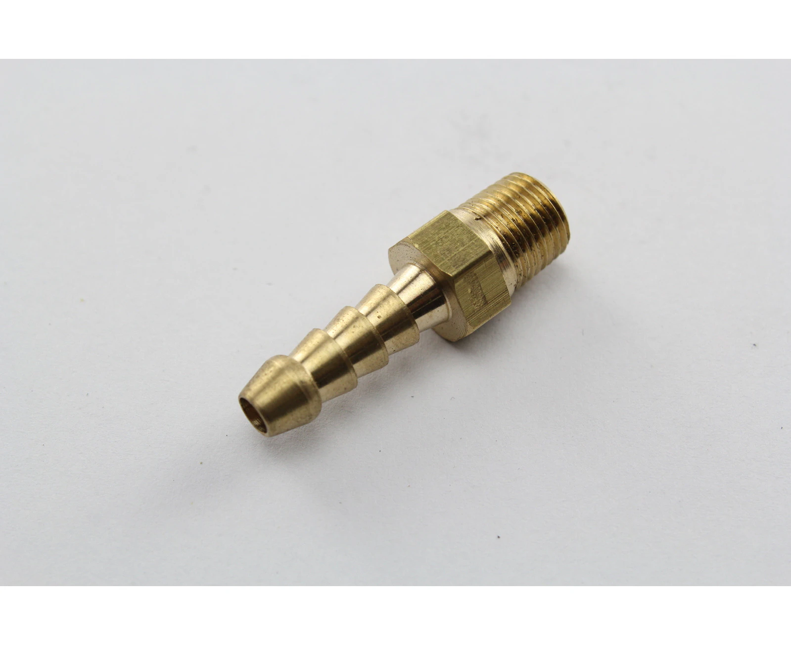 TUBEFIT BRASS MALE TAILPIECE 1/4" HOSE END / 1/8" BSP THREAD ( P3-0402 )