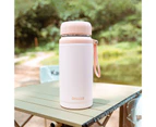1000/1200/1500ml Water Bottle Leak-Proof Wide Mouth 304 Stainless Steel Large Capacity Tumbler Flask Mug for Sports-Pink-1200ml