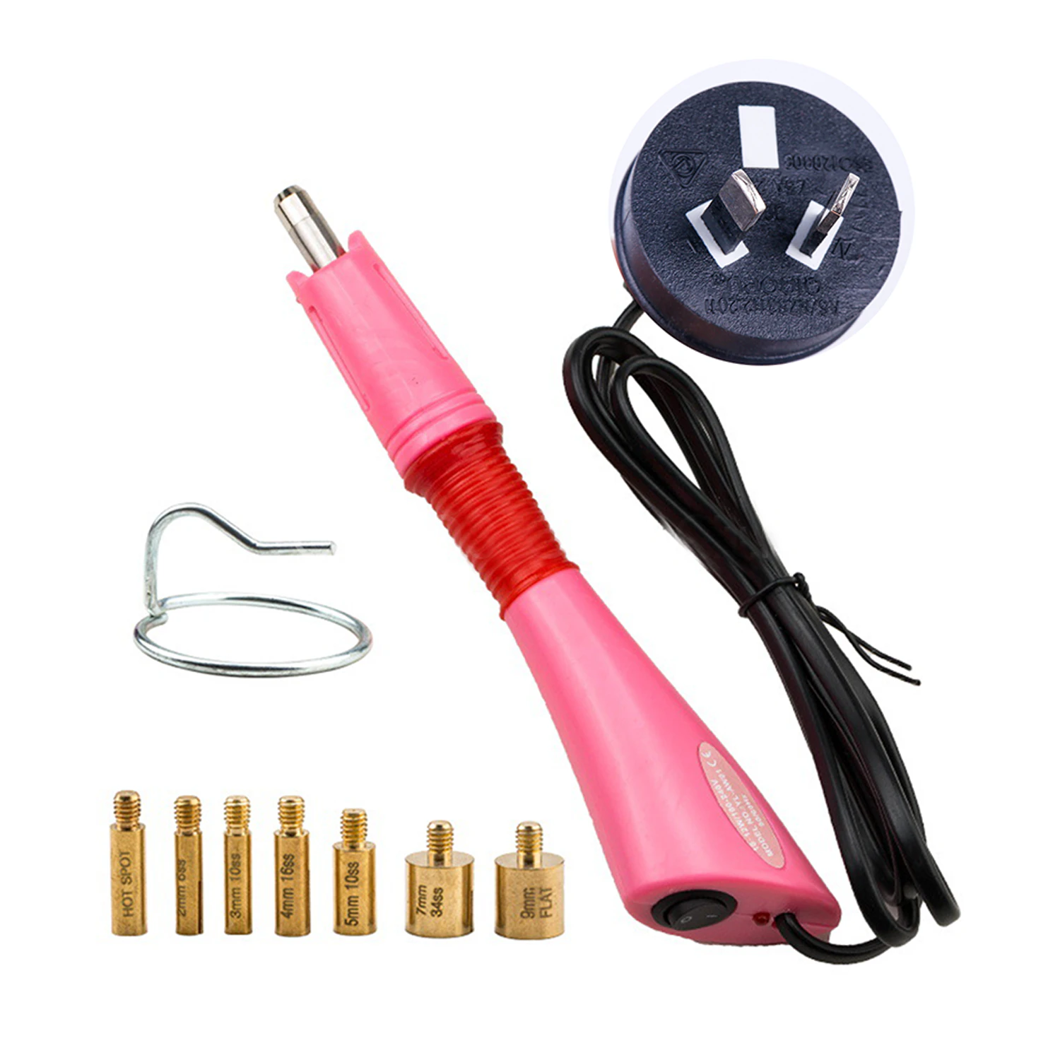 Applicator Wand Heat Gun for Hot fix Hotfix Rhinestone Crystal Tool - Pink