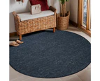 Weave Simple Modern Black Wool Rug