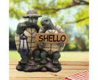 aerkesd Resin Tortoise Ornament Realistic Weather-resistant Waterproof Outdoor Lovely Yard Art Turtle for Garden