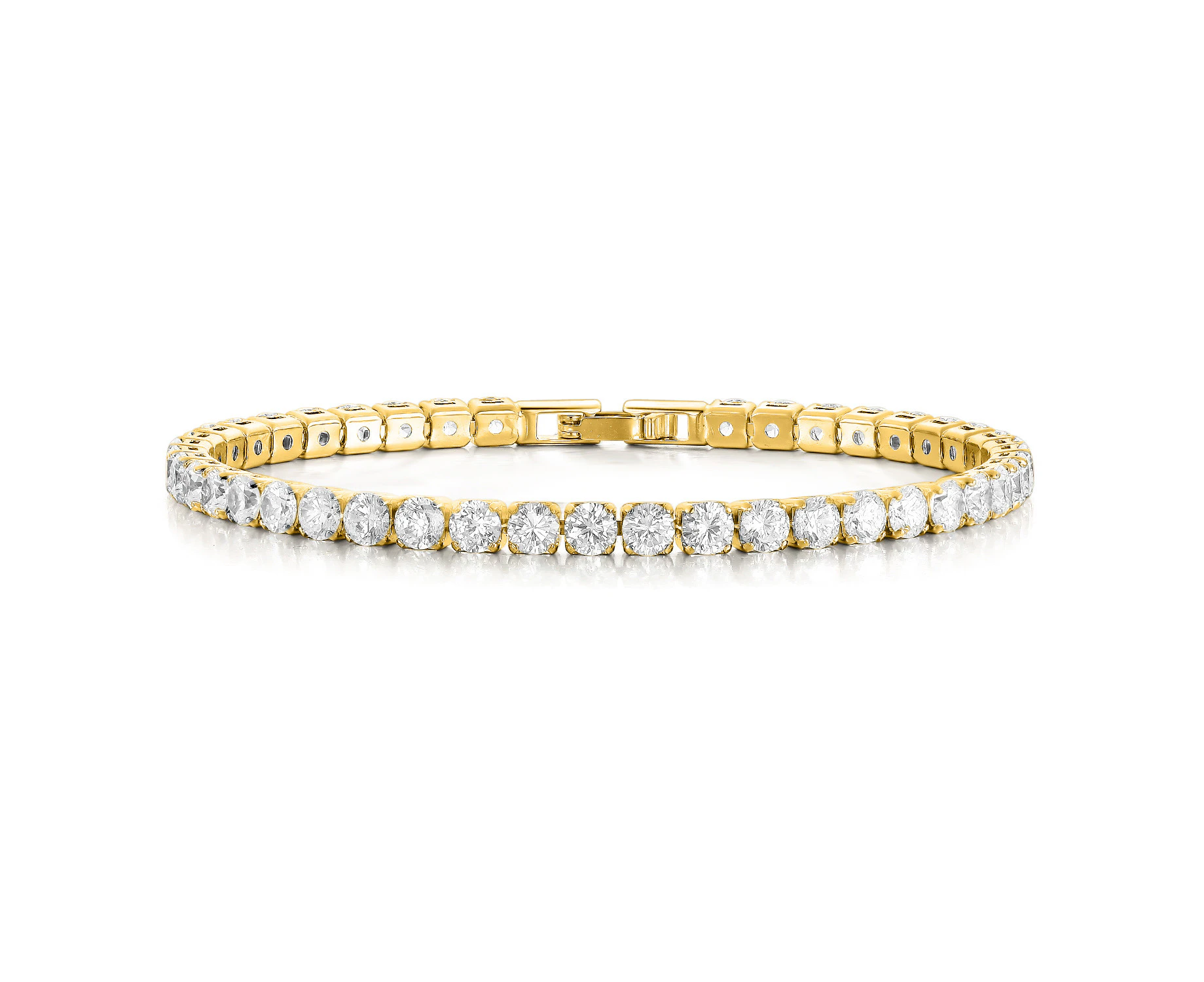 for Women, 18K Gold Tennis Bracelet Crystal Slider Bracelet Women Bracelet Sparkle Diamond Zirconia  Bracelet for Lady Gift for Mother's Day 19cm