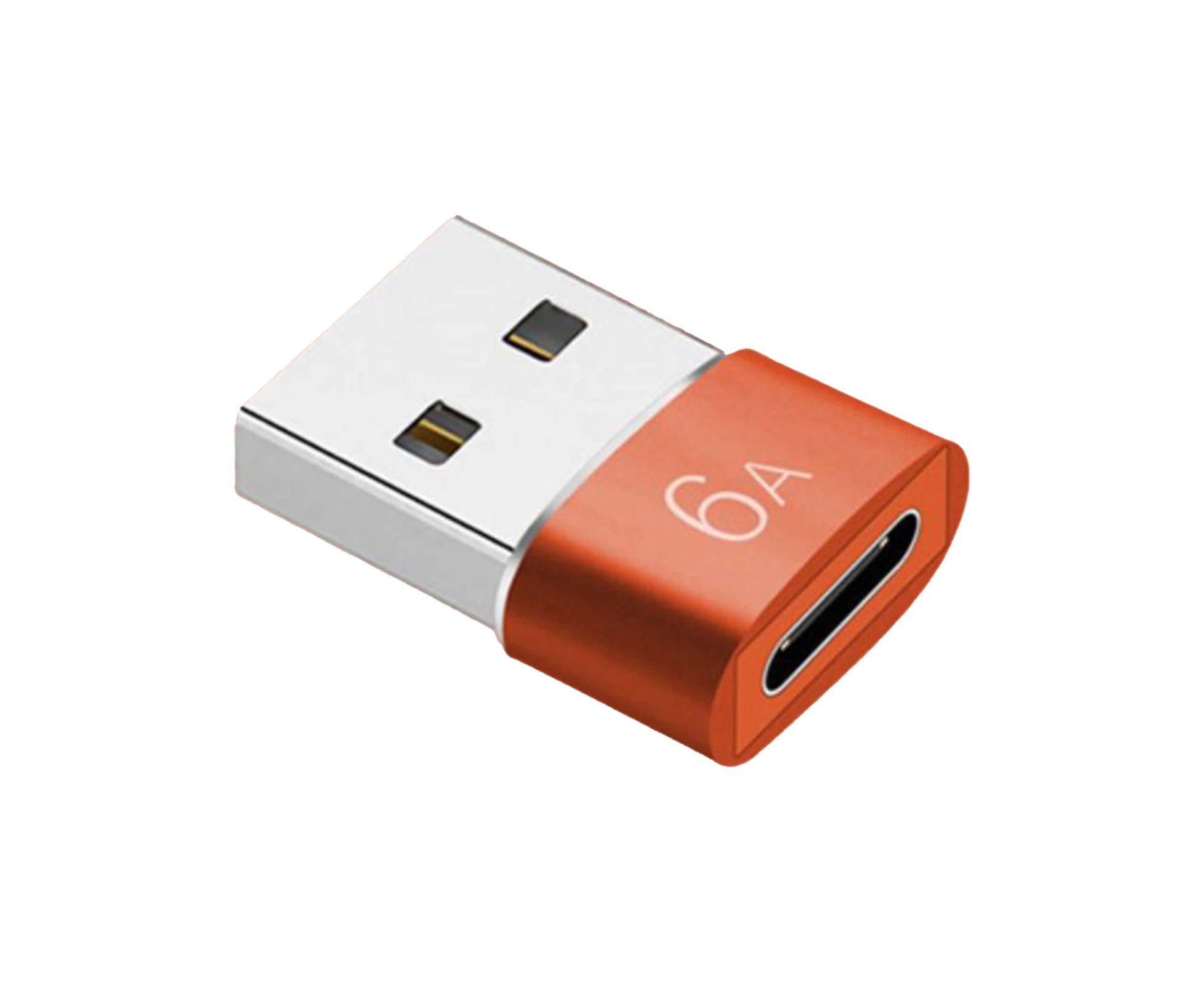 Centaurus Type-C Adapter Mini Fast Charging 6A Type-C Female to USB 3.0 Male Converter OTG Connector for Charger-Orange