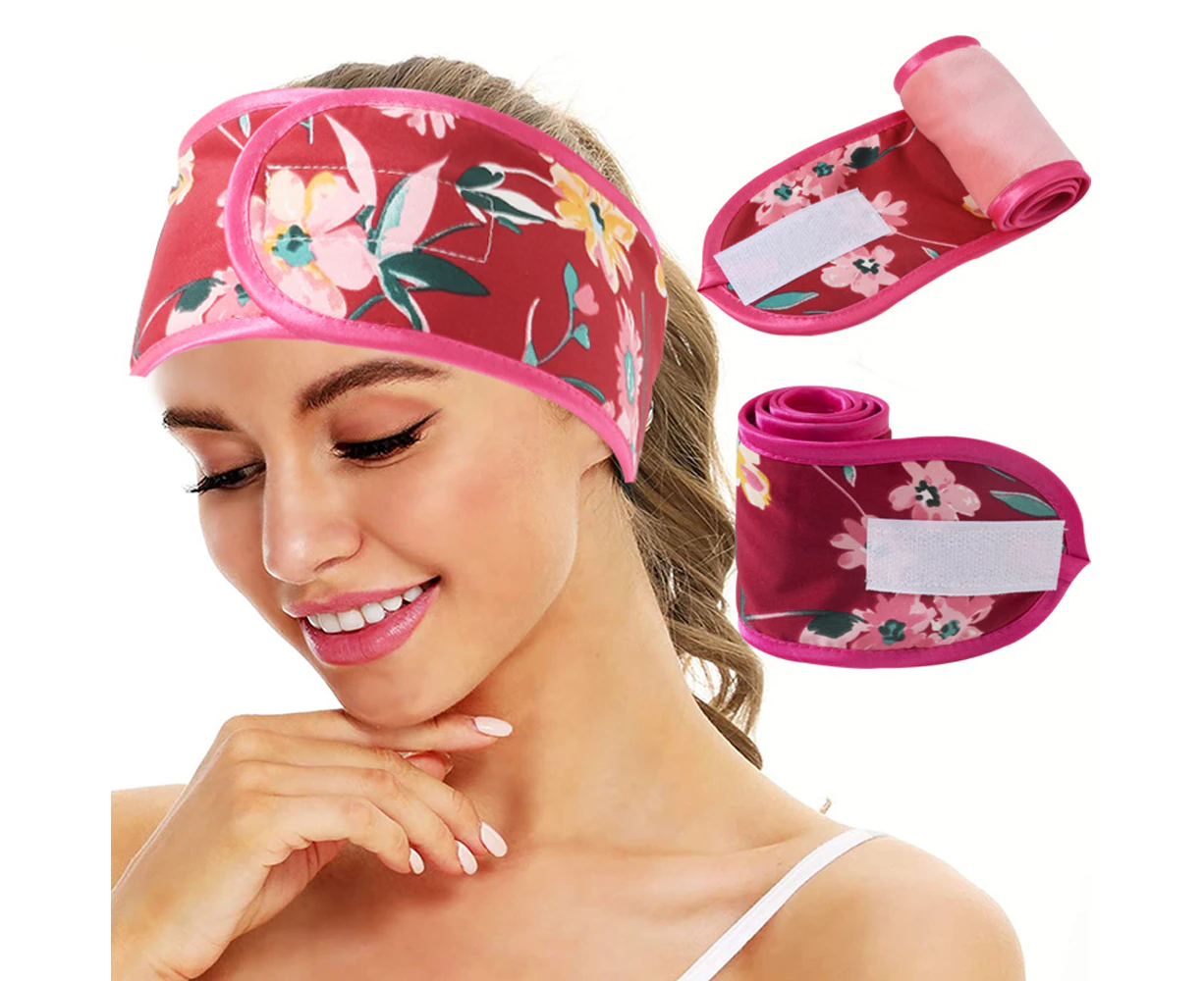 Facial Spa Headbands , Makeup Shower Bath Wrap Sport Headband Terry Cloth Stretch Towel with Magic Tape shape3