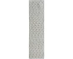 Zig Zag Wave Style Luxury Cream Wool Rug