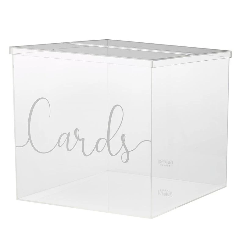 Wedding Wishing Well Acrylic Card Box For Money Gift Holder Clear