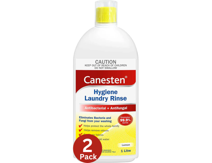 1L Canesten Antibacterial and Antifungal Hygiene Laundry Rinse Lemon - Eliminates Bacteria and Fungi from Your Washing