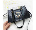Fashion Solid Color PU Leather Crossbody Bags Women Lattice Pattern Shoulder Messenger Handbag Pouch