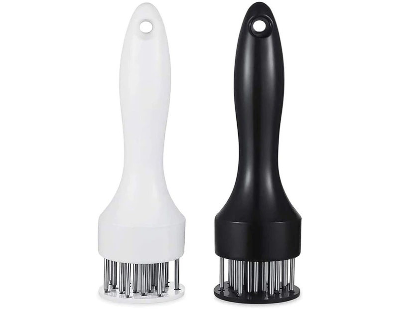 Kitchen Meat Tenderizer Steak Hammer Pin Beef Stainless Steel Needles Cook Tool White&Black