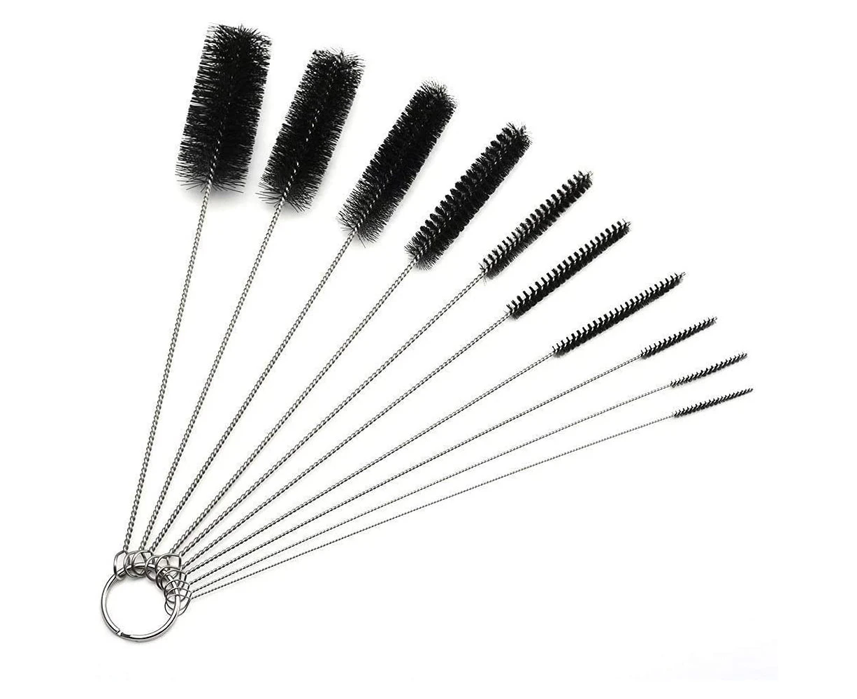 Straw Cleaner Brush, Nylon Pipe Tube Cleaning Brush, 10 Pieces Straw Brush Variety Pack for Drinking Straws, Bottles, Keyboards, Jewelry, Pipe