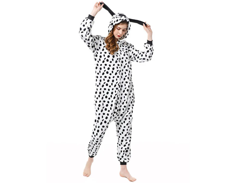 Costume Bay Adult Unisex Spotty Dog Onesie Kigirumi Animal Pajamas Halloween Costume Jumpsuit Sleepwear