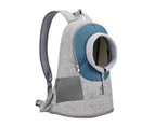 Padded Shoulder Strap Breathable Backpack Blue - Blue