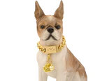 Dog collar Gold chain Dog collar 14mm Cuban chain dog collar with safety fastener