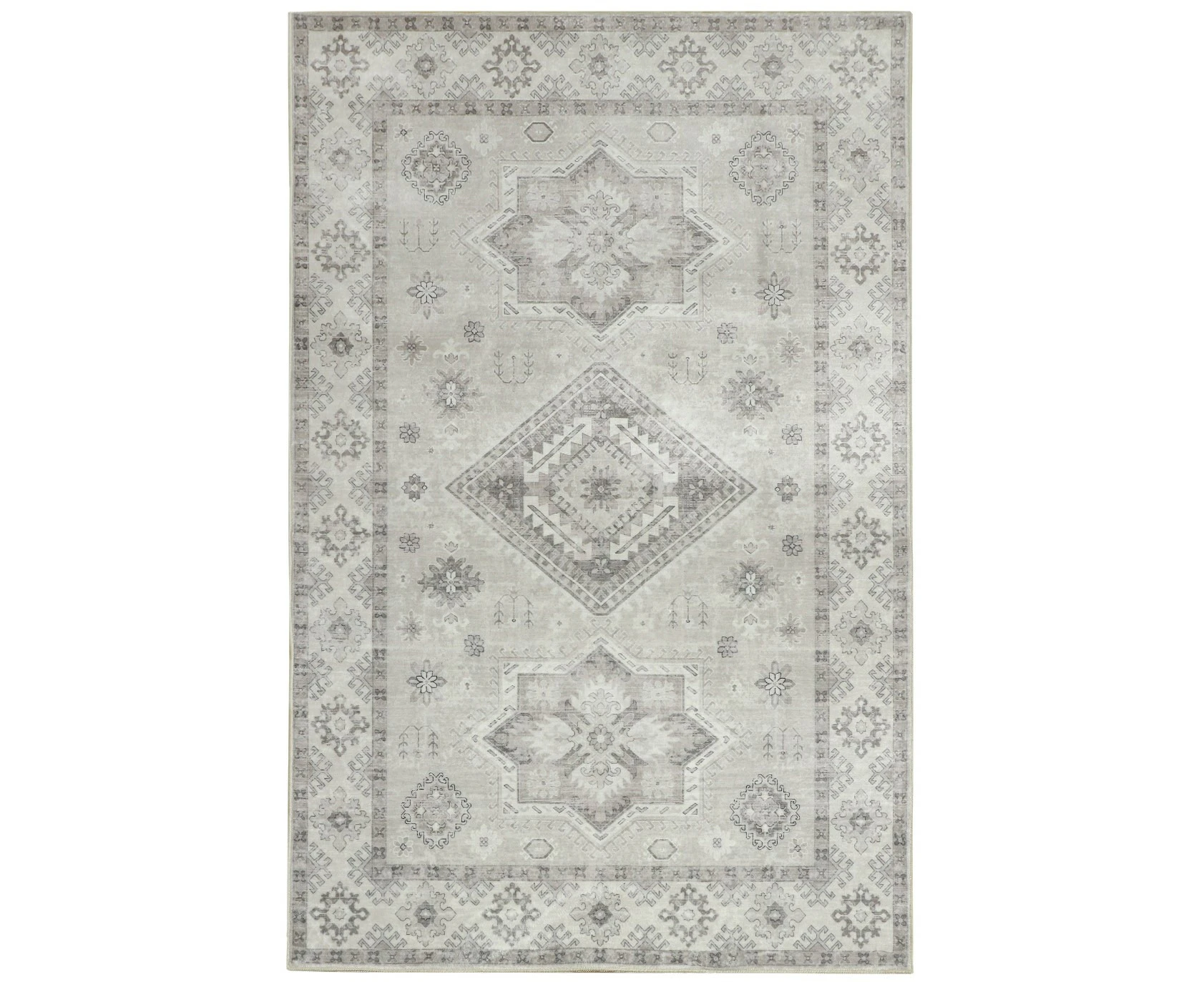 Kanchan Beige Machine Washable Rug