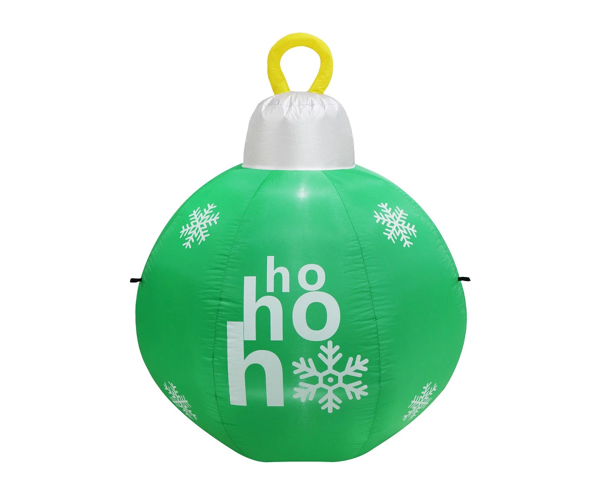 120cm Christmas Airpower HOHOHO Green Inflatable Blow Up LED Lights Outdoor