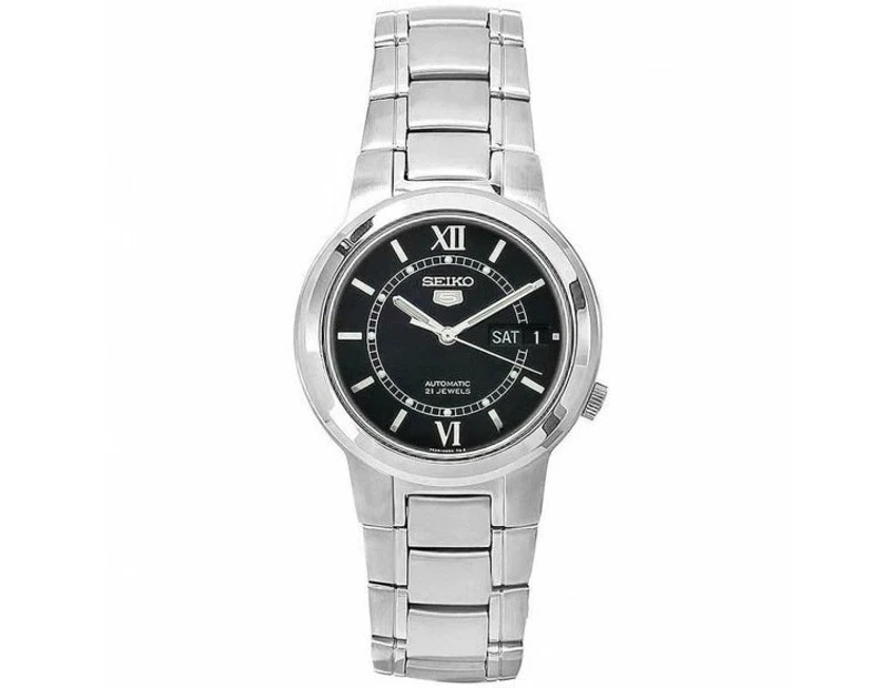 Seiko 5 SNKA23K1 Black Dial Stainless Steel Automatic Men's Analog Watch