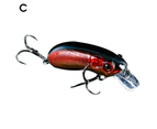 6cm/10g Portable Artificial Bait Sharp Blood Hook Strong Penetration Reusable Compact Fake Bait Fishing Supplies - C
