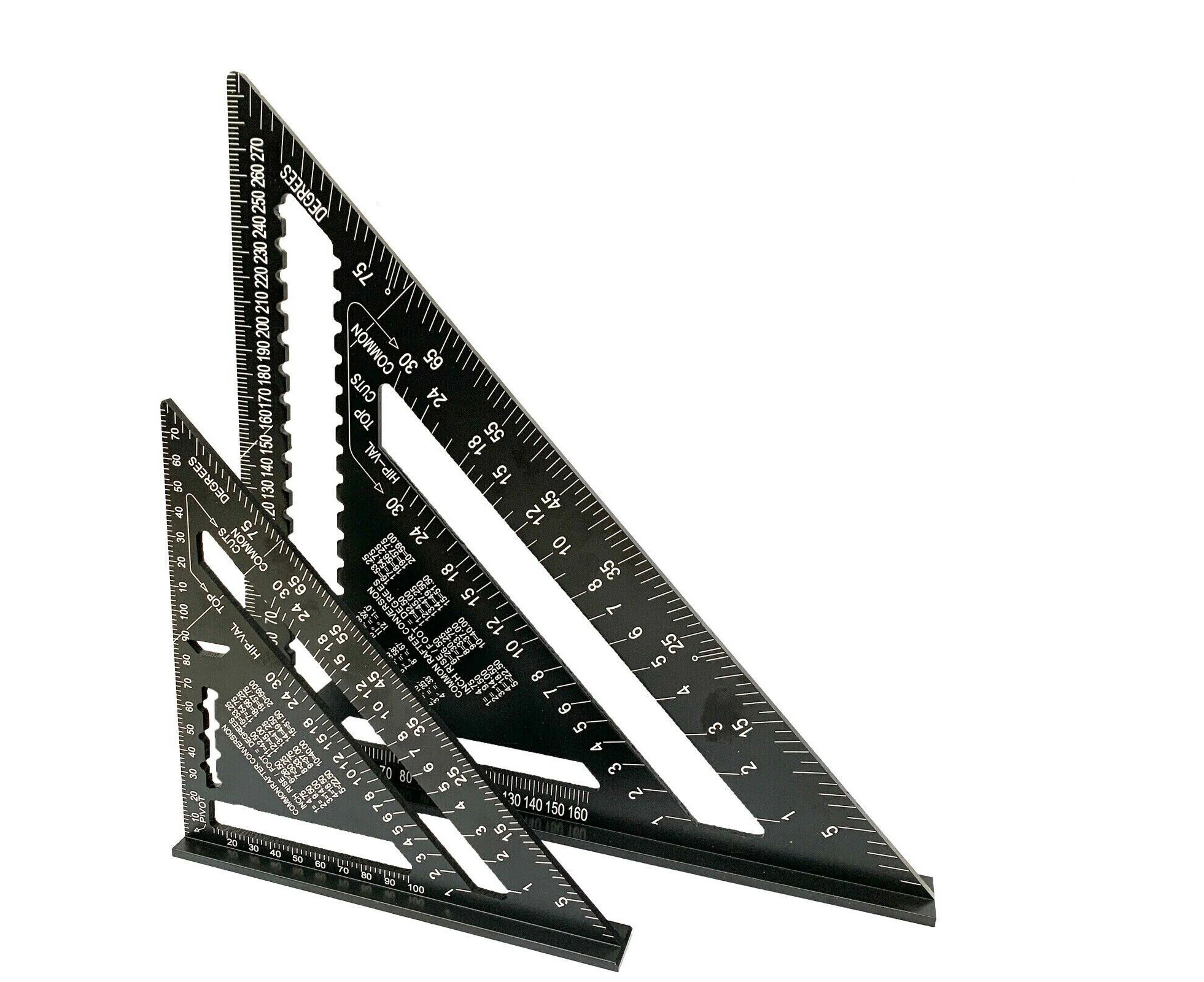 7inch and 12 inch Aluminium Alloy Triangle Angle Speed Square Protractor Guide Ruler