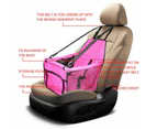 Travel Cat Dog Pet Car Booster Seat Puppy Carrier Safety Protector Basket Pink