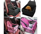 Travel Cat Dog Pet Car Booster Seat Puppy Carrier Safety Protector Basket Pink