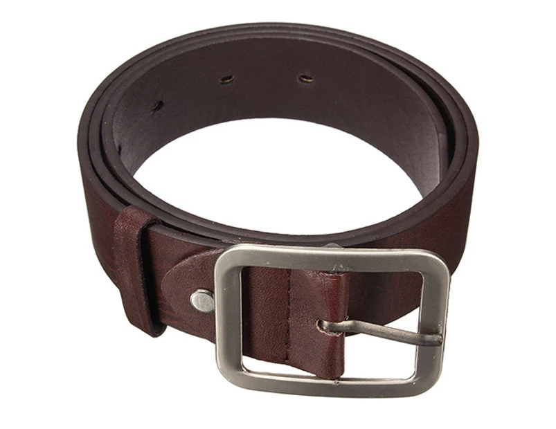 Men\'s Stylish Casual Waistband PU Leather Pin Buckle Waist Strap Business Belt-Coffee Type 1