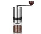 Manual Coffee Grinder with External Adjustments, Ceramic Conical Burr Mill & Stainless Steel Waterproof Body, Small Portable Hand Coffee Bean Grinders