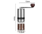 Manual Coffee Grinder with External Adjustments, Ceramic Conical Burr Mill & Stainless Steel Waterproof Body, Small Portable Hand Coffee Bean Grinders