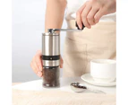 Manual Coffee Grinder with External Adjustments, Ceramic Conical Burr Mill & Stainless Steel Waterproof Body, Small Portable Hand Coffee Bean Grinders