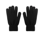 Star Winter Gloves For Women Warm Knit Gloves Touchscreen Girls Gloves,Black