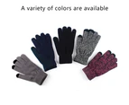 Star Winter Gloves For Women Warm Knit Gloves Touchscreen Girls Gloves,Black