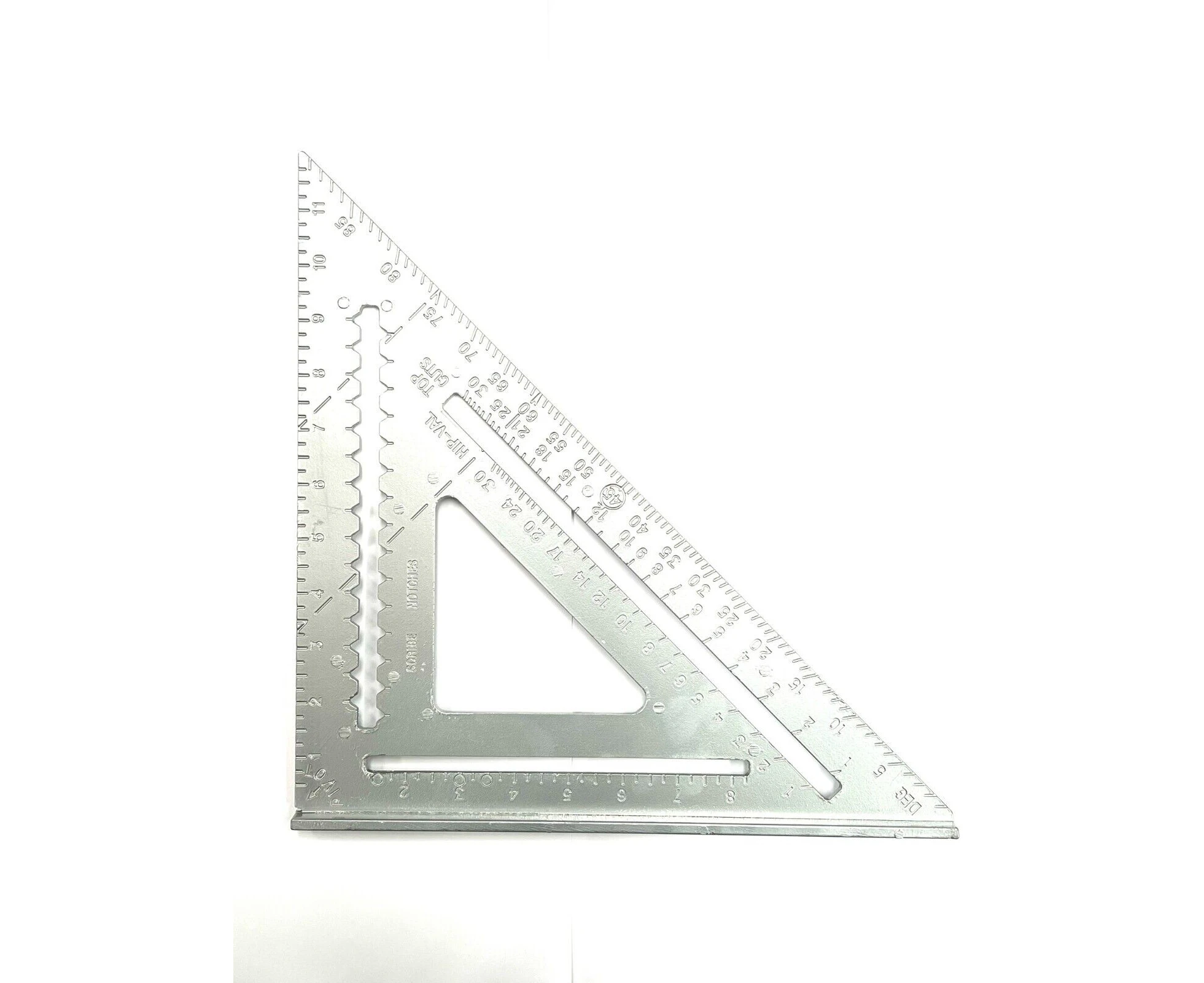 12 Inch Steel Alloy Triangle Angle Speed Square Protractor Guide Ruler - Precise Measuring Tool for Woodworking and Metalworking