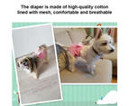 Pet Dog Soft Diapers Dog Diapers Puppies, With Tail Hole For Pets  Cute Bowknot Dog Physiological Pants PinkS