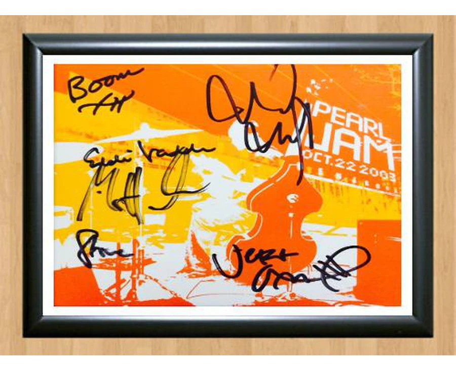 Pearl Jam Band Signed Autographed Photo Poster Memorabilia A4