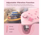 Ymall Wireless Controller with Turbo Wake-up Motion Vibratio for Nintendo Switch/Switch Lite/OLED-Pink