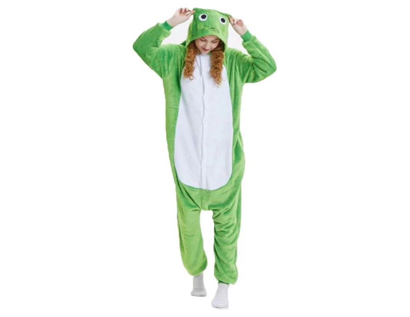 Costume Bay Adult Unisex Green Frog Onesie Kigirumi Animal Pajamas Halloween Costume Jumpsuit Sleepwear