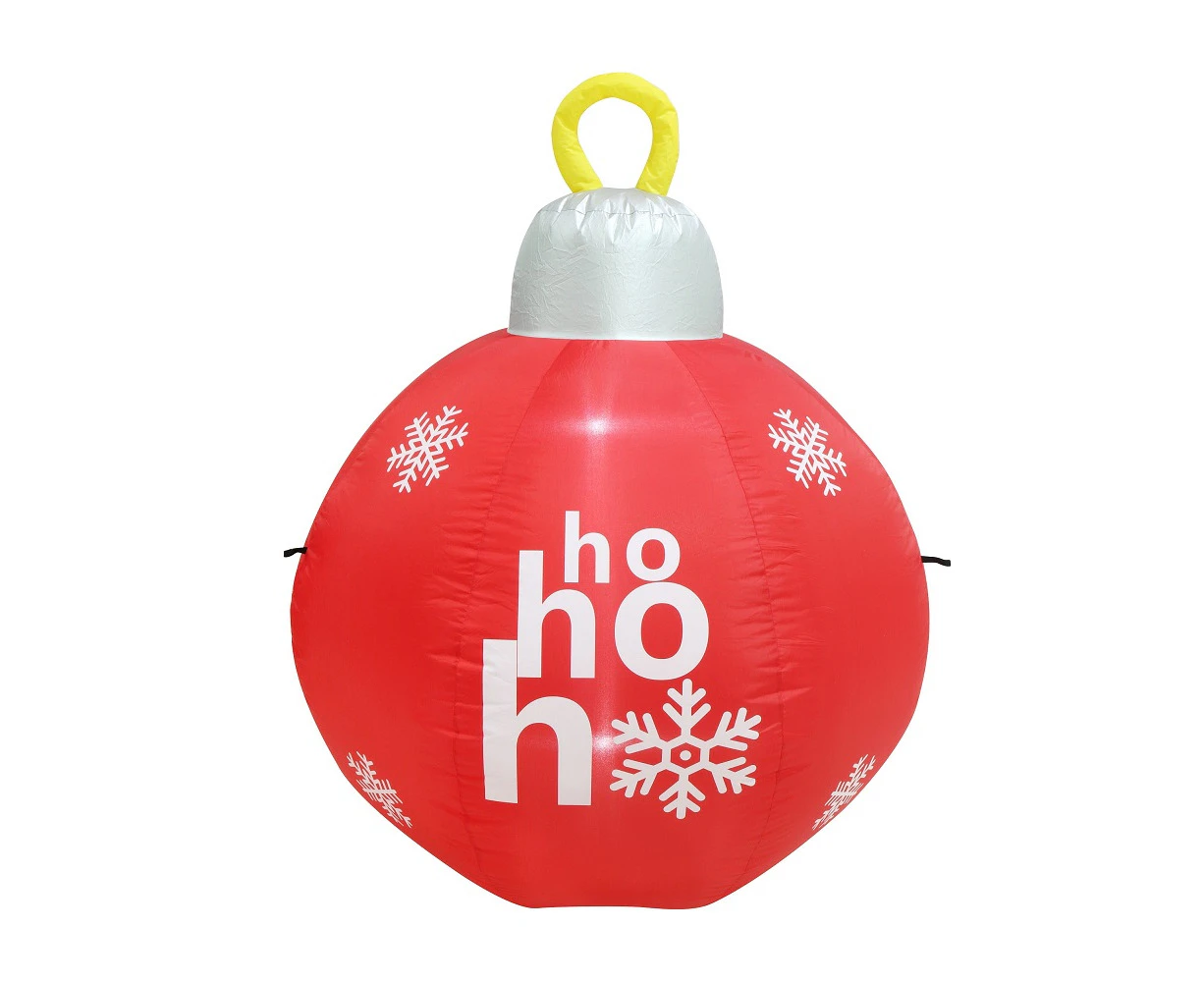 120cm Christmas Airpower HOHOHO Red Inflatable Blow Up LED Lights Outdoor